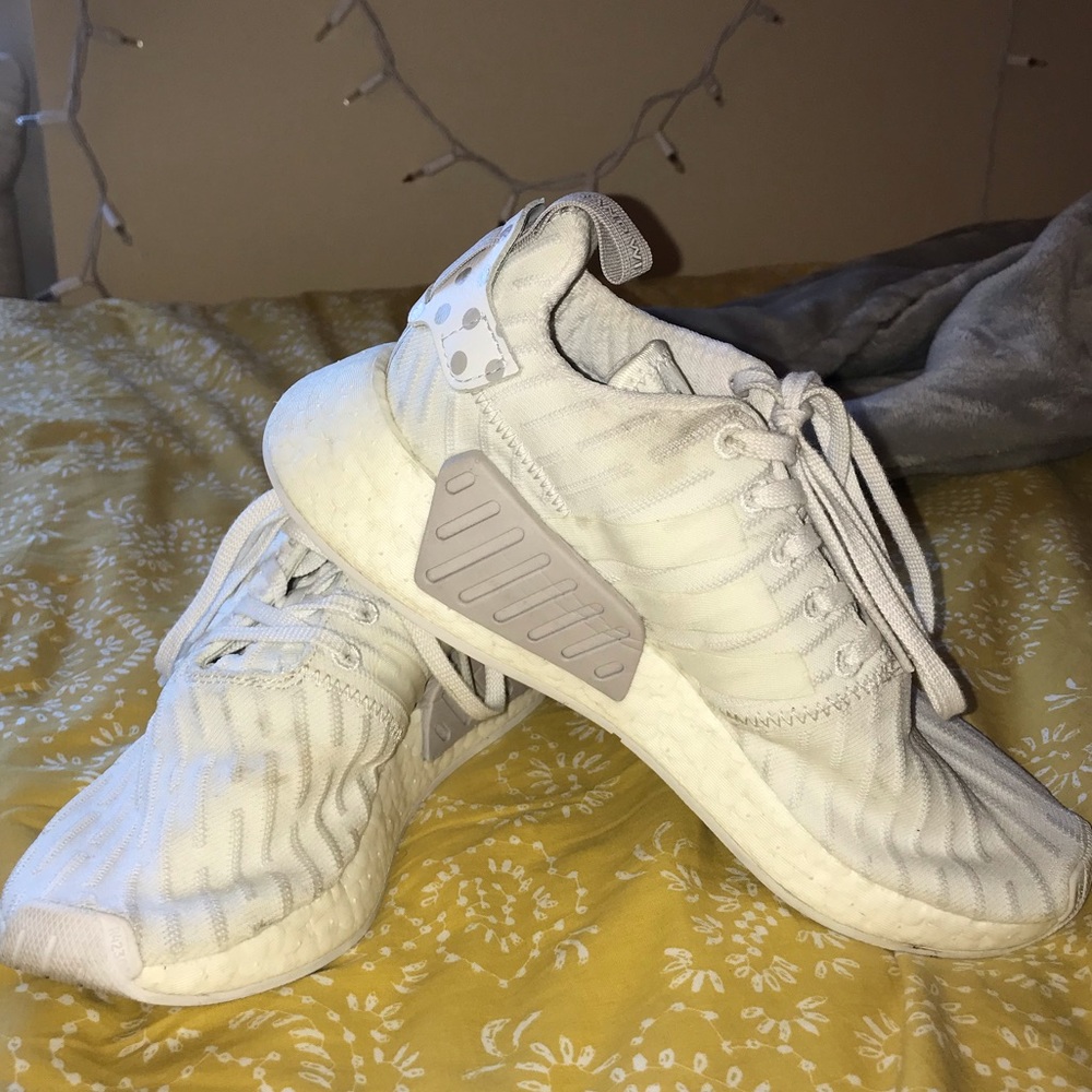 Adidas NMD R2 Primeknit White Polka Dot